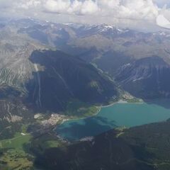 Flugwegposition um 12:53:40: Aufgenommen in der Nähe von 39027 Graun im Vinschgau, Südtirol, Italien in 3676 Meter